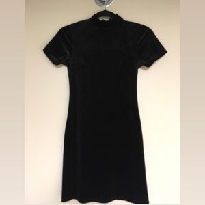 Black velvety dress